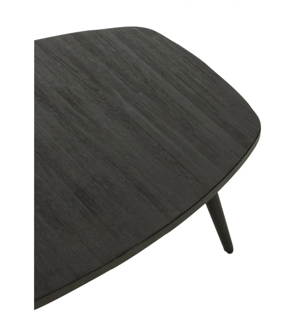 Stolik kawowy ZAMBIA 120 cm drewno teak czarny