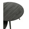 Stolik kawowy ZAMBIA set 4 drewno teak czarny