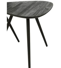 Stolik kawowy ZAMBIA set 2 drewno teak czarny