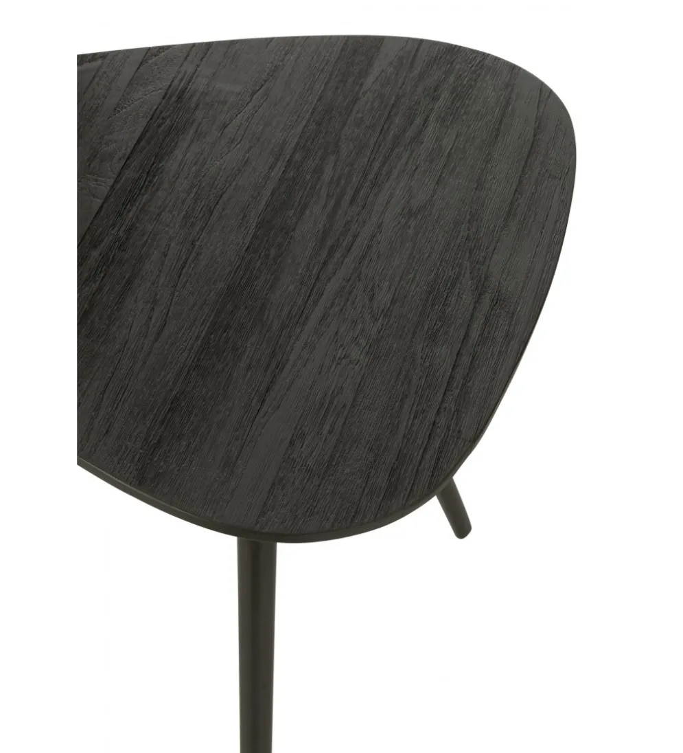 Stolik kawowy ZAMBIA set 2 drewno teak czarny