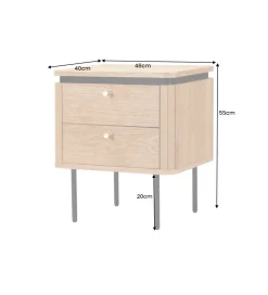 Stolik nocny ATELIER 55 cm kolor dębu