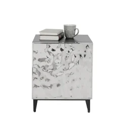 Stolik nocny CARINO 50 cm srebrna