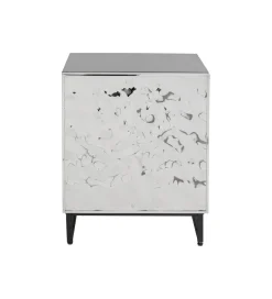 Stolik nocny CARINO 50 cm srebrna