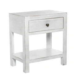 Stolik nocny NOCHENEZ 45 cm biała