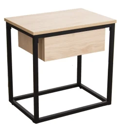 Stolik nocny PRETRUSIA 50 cm naturalny czarny