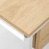 Stolik nocny PRETRUSIA 50 cm naturalny biały