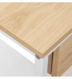 Stolik nocny PRETRUSIA 50 cm naturalny biały