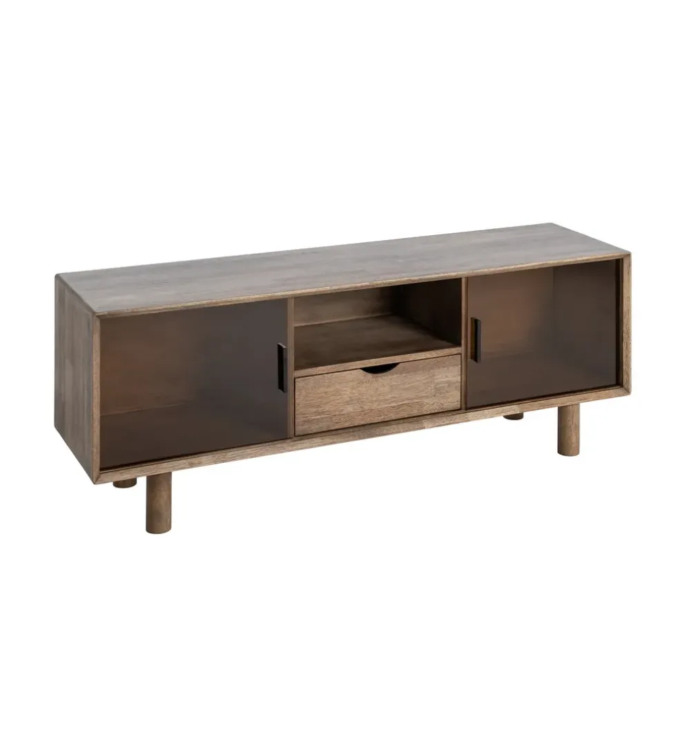 Stolik pod TV AMY 150 cm drewno kauczuk