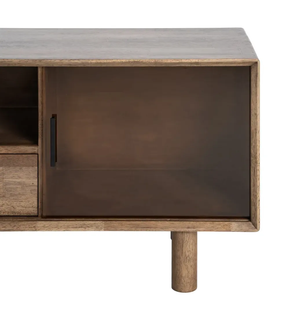 Stolik pod TV AMY 150 cm drewno kauczuk