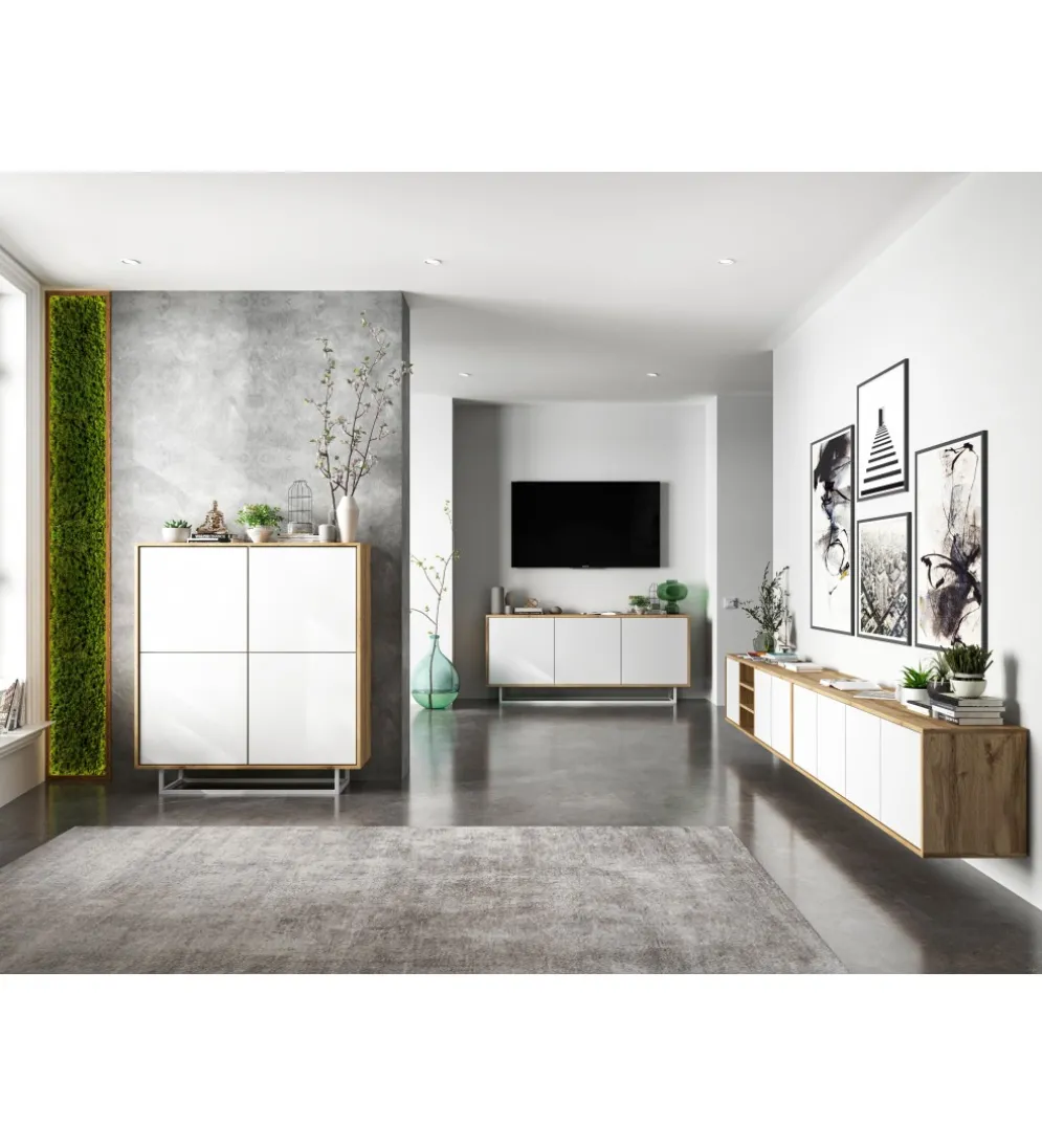 Stolik pod Tv Apollo B III 150 cm biały