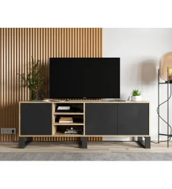 Stolik pod Tv Apollo III 150 cm czarny