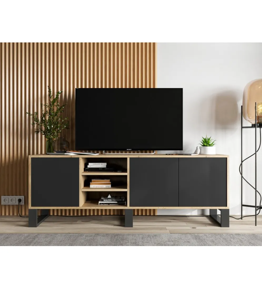 Stolik pod Tv Apollo III 150 cm czarny
