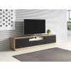 Stolik pod TV ASTON 200 cm czarny z dodatkiem koloru dąb Taurus