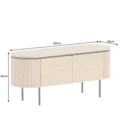 Stolik pod TV ATELIER 120 cm kolor naturalnego dębu