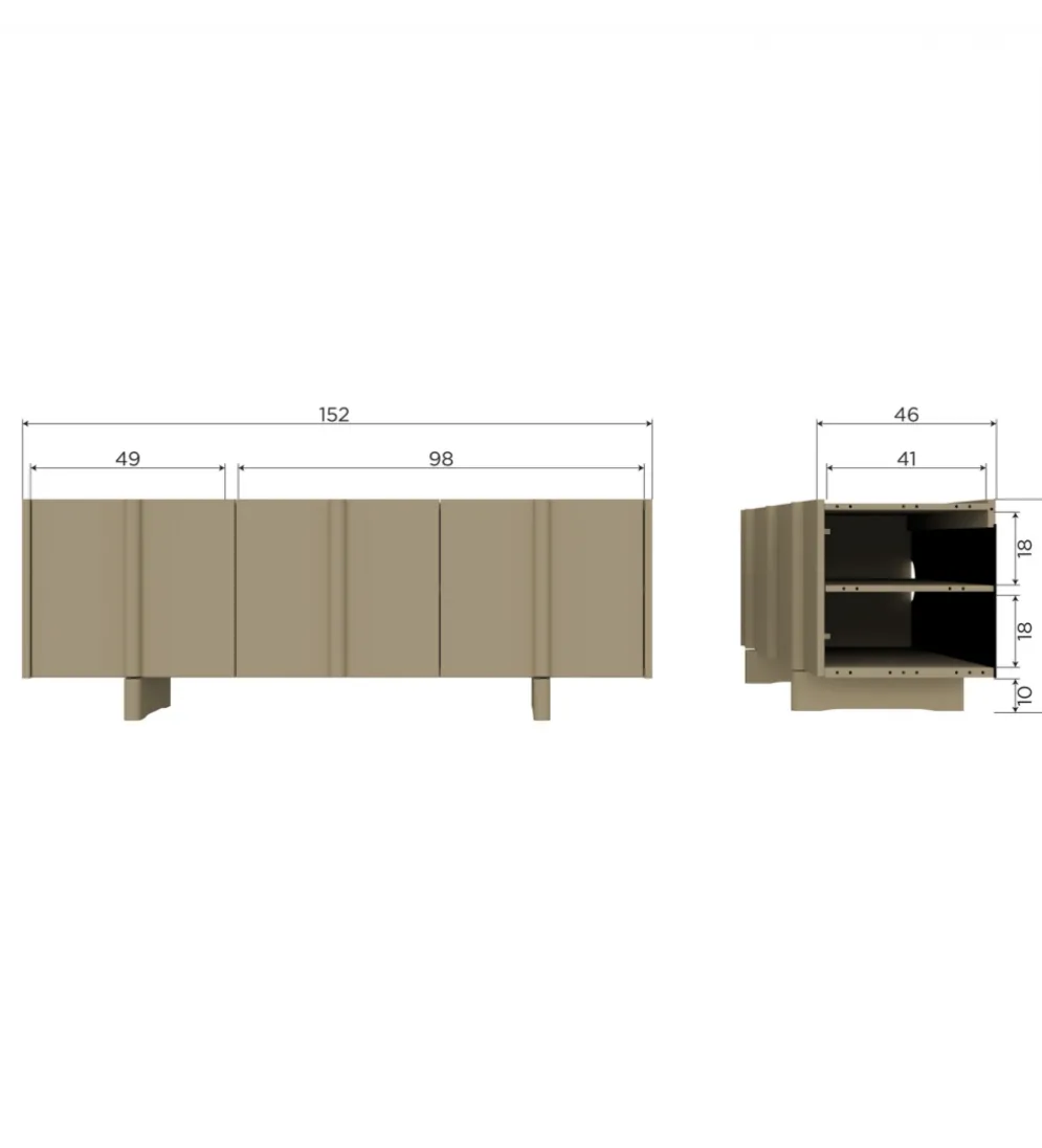 Stolik pod TV BASU 152 cm drewno sosny moss