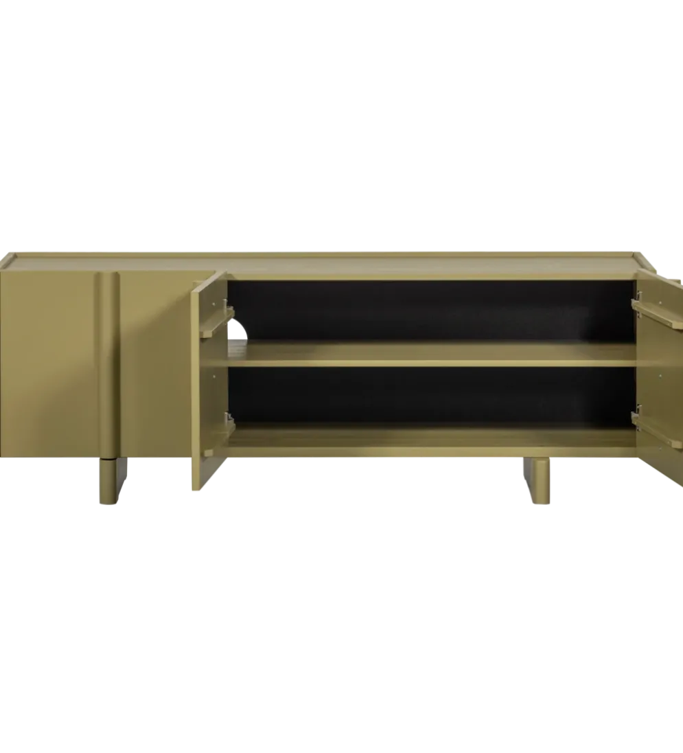 Stolik pod TV BASU 152 cm drewno sosny moss