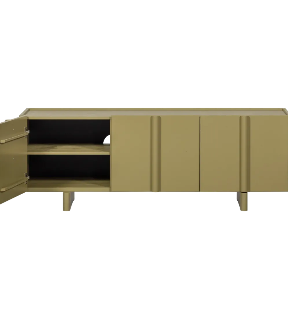 Stolik pod TV BASU 152 cm drewno sosny moss