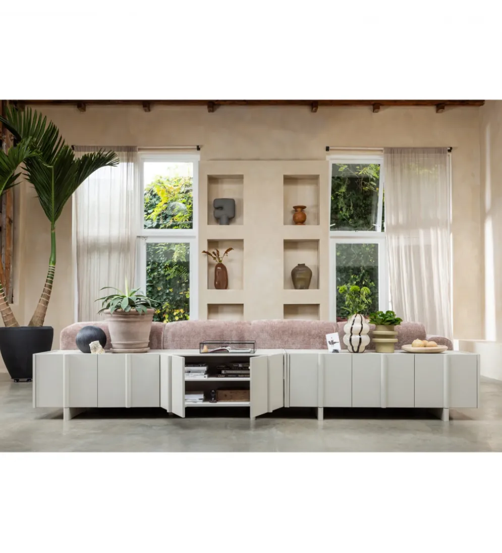 Stolik pod TV BASU 152 cm drewno sosny dust