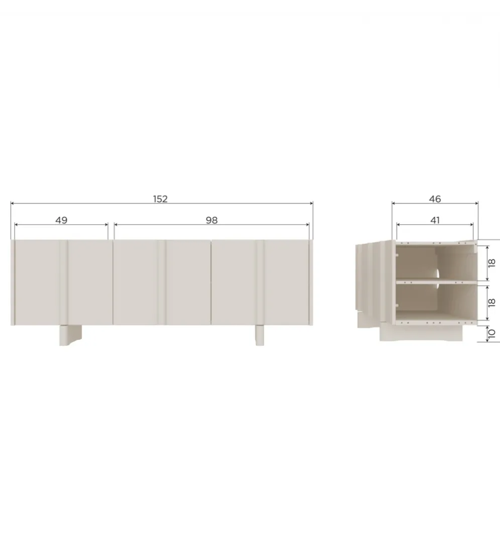 Stolik pod TV BASU 152 cm drewno sosny dust