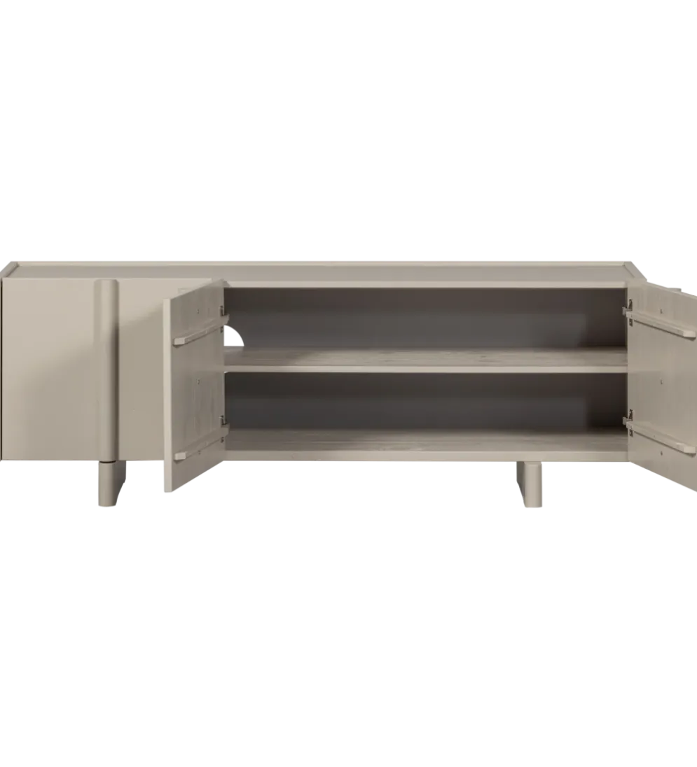 Stolik pod TV BASU 152 cm drewno sosny dust