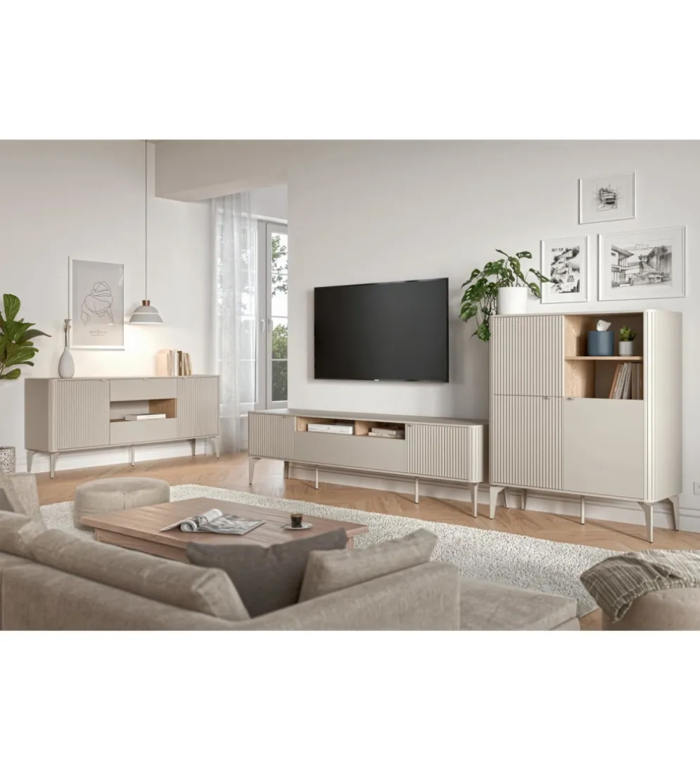 Stolik pod TV BELUCI 200 cm kaszmir