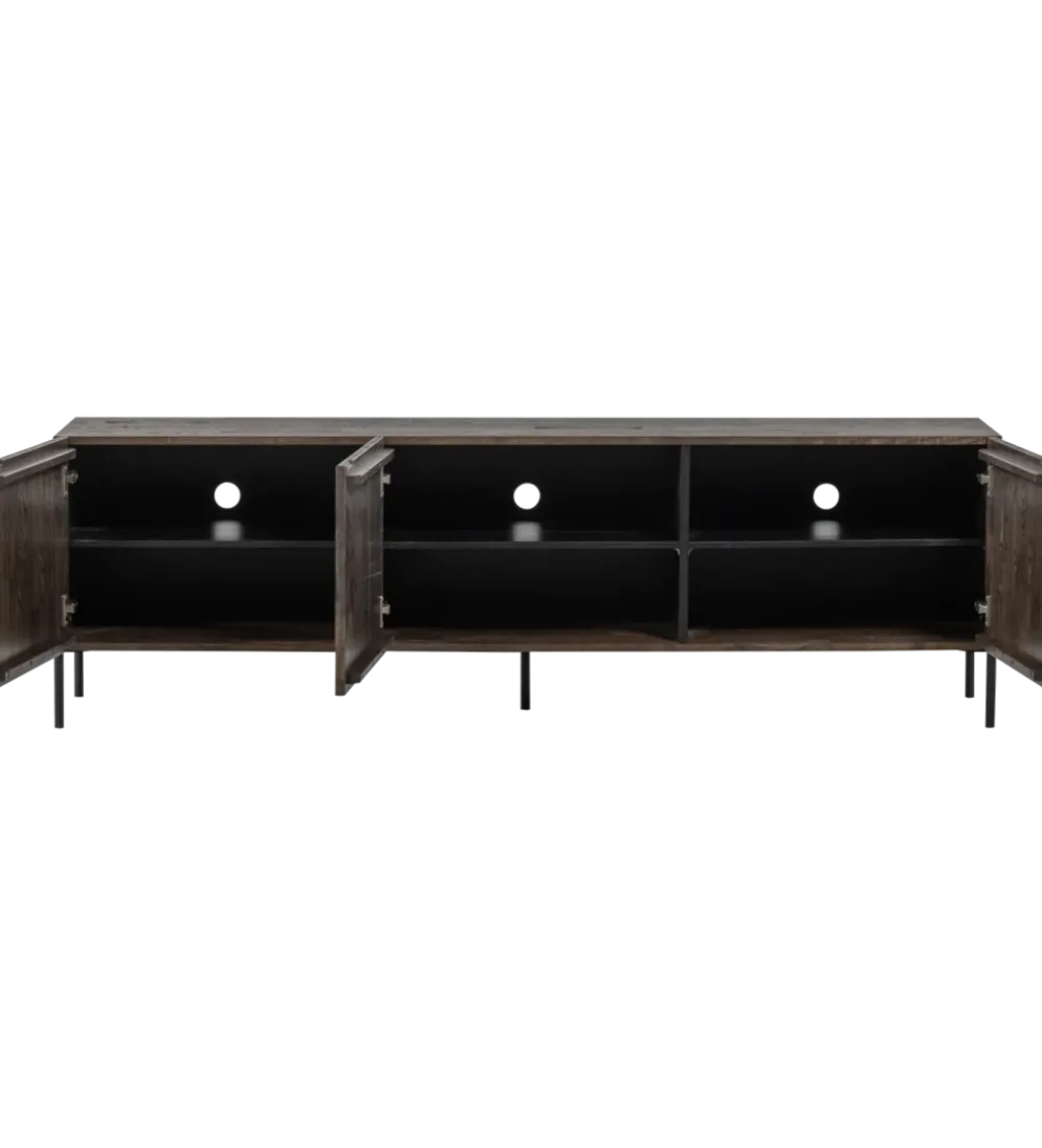 Stolik pod TV BONO 180 cm drewno jesion ciemny brązowy
