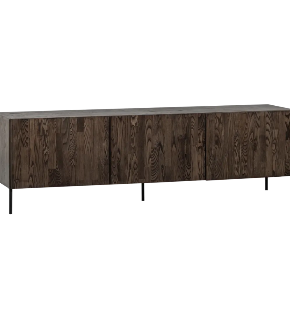 Stolik pod TV BONO 180 cm drewno jesion ciemny brązowy
