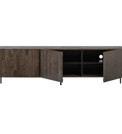 Stolik pod TV BONO 180 cm drewno jesion ciemny brązowy