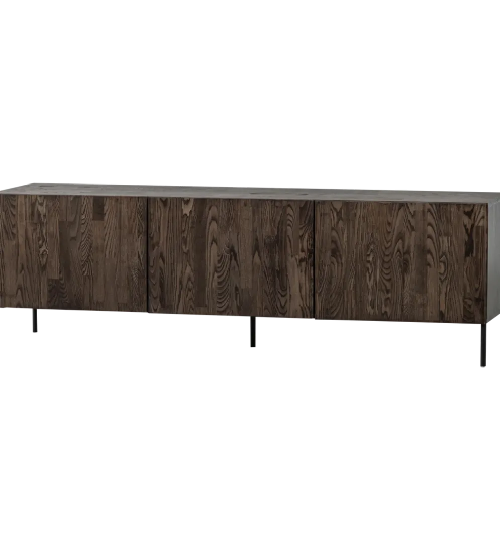 Stolik pod TV BONO 180 cm drewno jesion ciemny brązowy