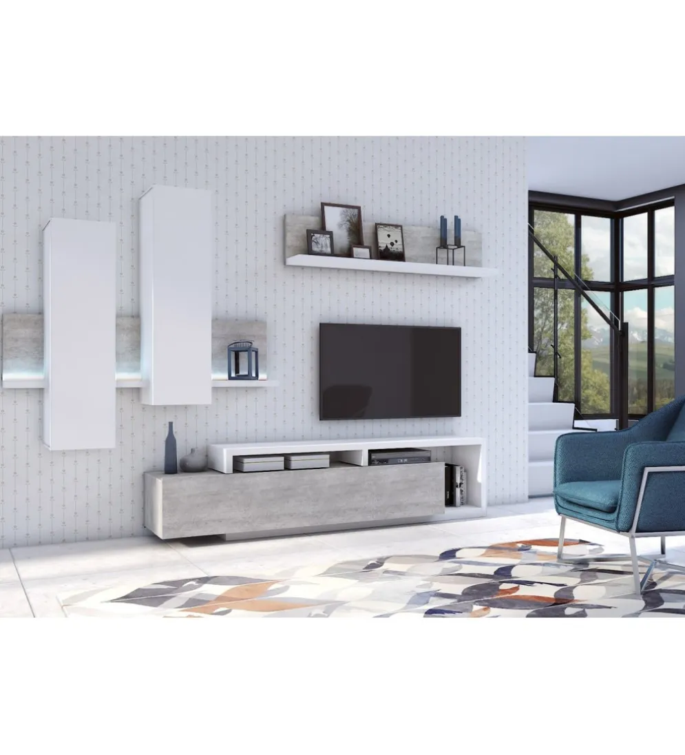 Stolik pod TV BOTA 219 cm w optyce betonu