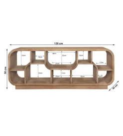 Stolik pod TV BRIX MORGAN 130 cm drewno mango naturalna