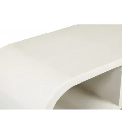 Stolik pod TV BRIX MORGAN 130 cm drewno mango biała