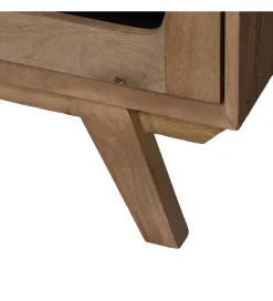 Stolik pod TV BURNIE drewno mango