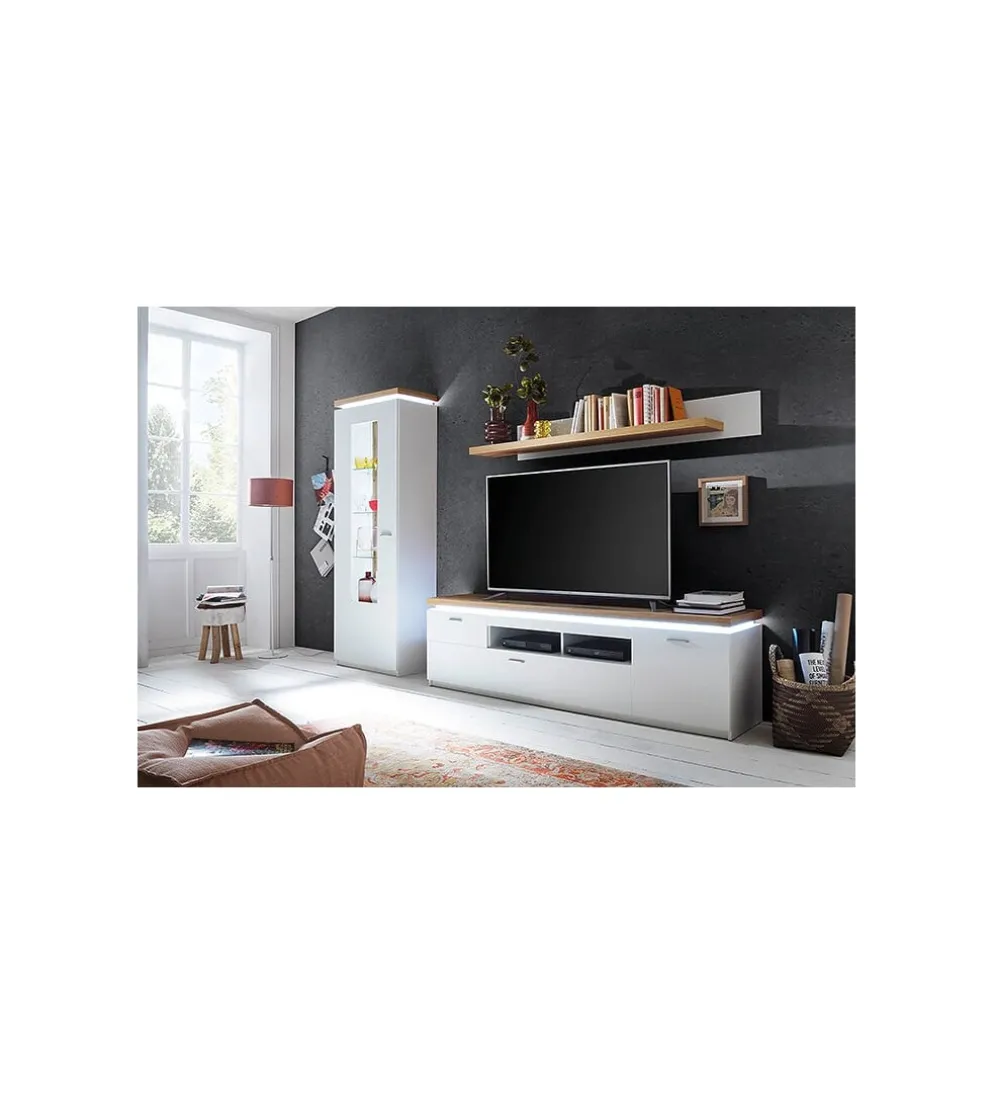 Stolik pod TV CALI 196 cm biały