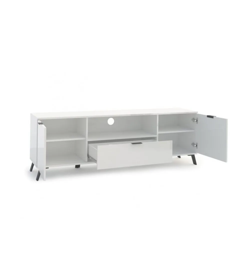Stolik pod TV CASABLANCA 180 cm biały Z Dodatkiem Klon Pero
