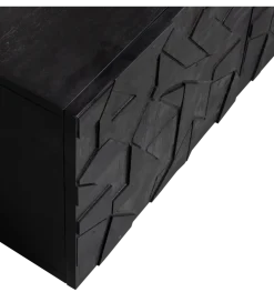 Stolik pod TV COUNTER 160 cm drewno mango czarna