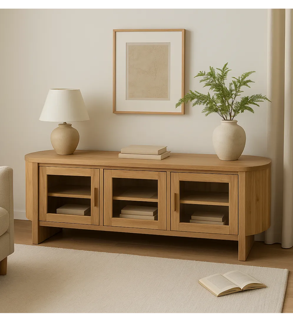 Stolik pod TV CREEL 180 cm drewno mango