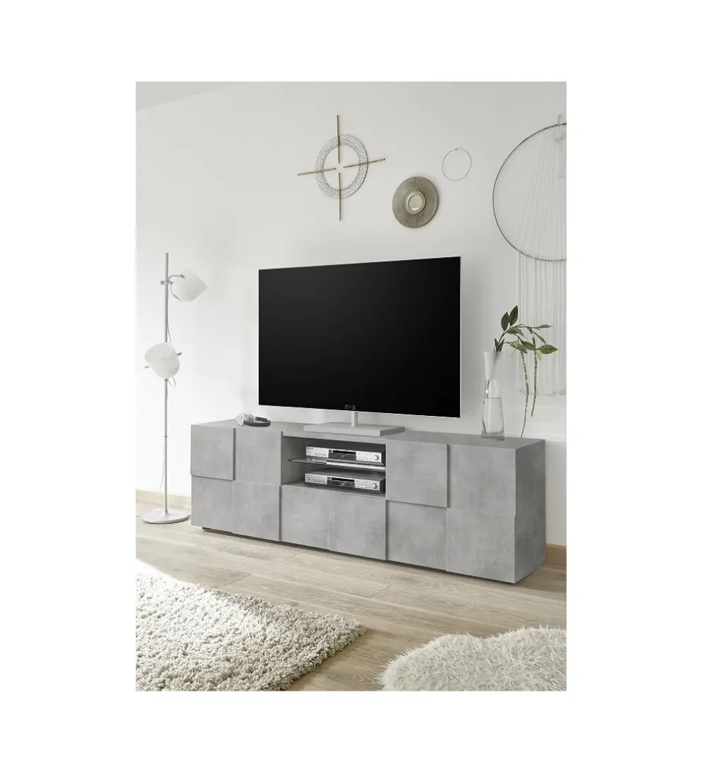 Stolik pod TV DAMA 181 cm w optyce betonu