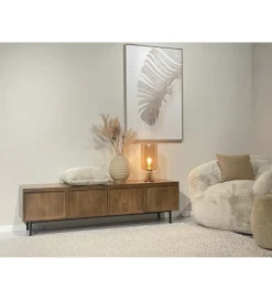 Stolik pod TV ELANI 180 cm drewno mango