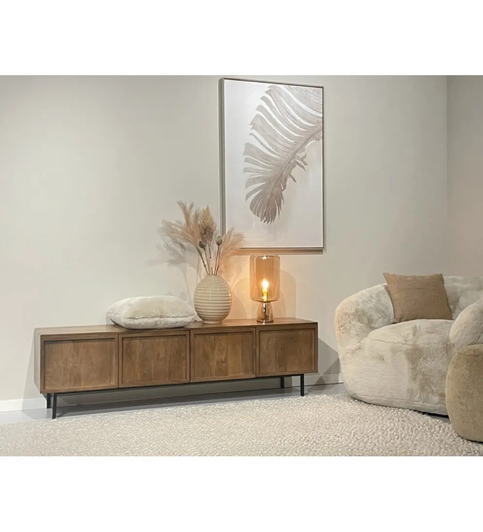 Stolik pod TV ELANI 180 cm drewno mango