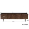 Stolik pod TV ELANI 180 cm drewno mango brąz