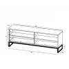 Stolik pod Tv ELPIS 150 cm czarny