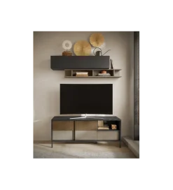 Stolik pod TV EVEREST 156 cm brązowo beżowy