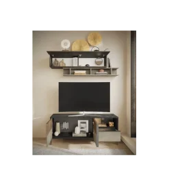 Stolik pod TV EVEREST 156 cm brązowo beżowy