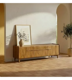 Stolik pod TV GALT 160 cm drewno mango naturalny