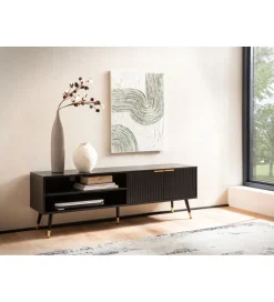 Stolik pod TV GLIMER II 150 cm czarny