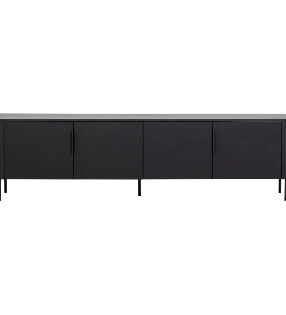 Stolik pod TV GUNNAR 200 cm czarny mat