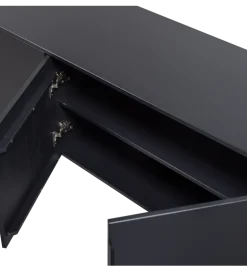 Stolik pod TV GUNNAR 200 cm czarny mat