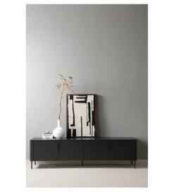 Stolik pod TV GUNNAR 200 cm czarny mat