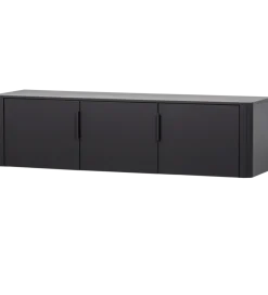 Stolik pod TV GUNNAR 154 cm drewno sosny czarny mat
